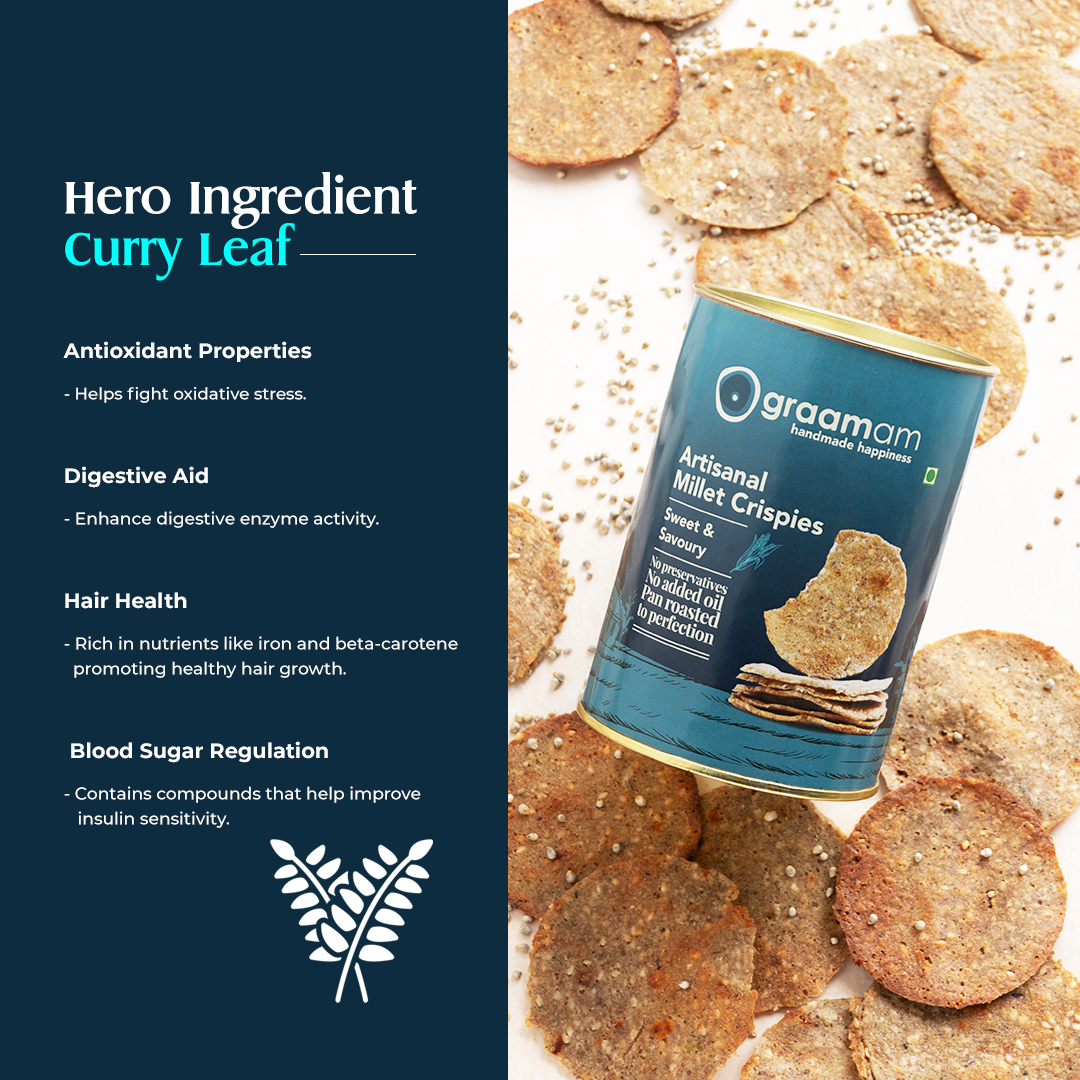 Millet Crispies - Curry Leaf