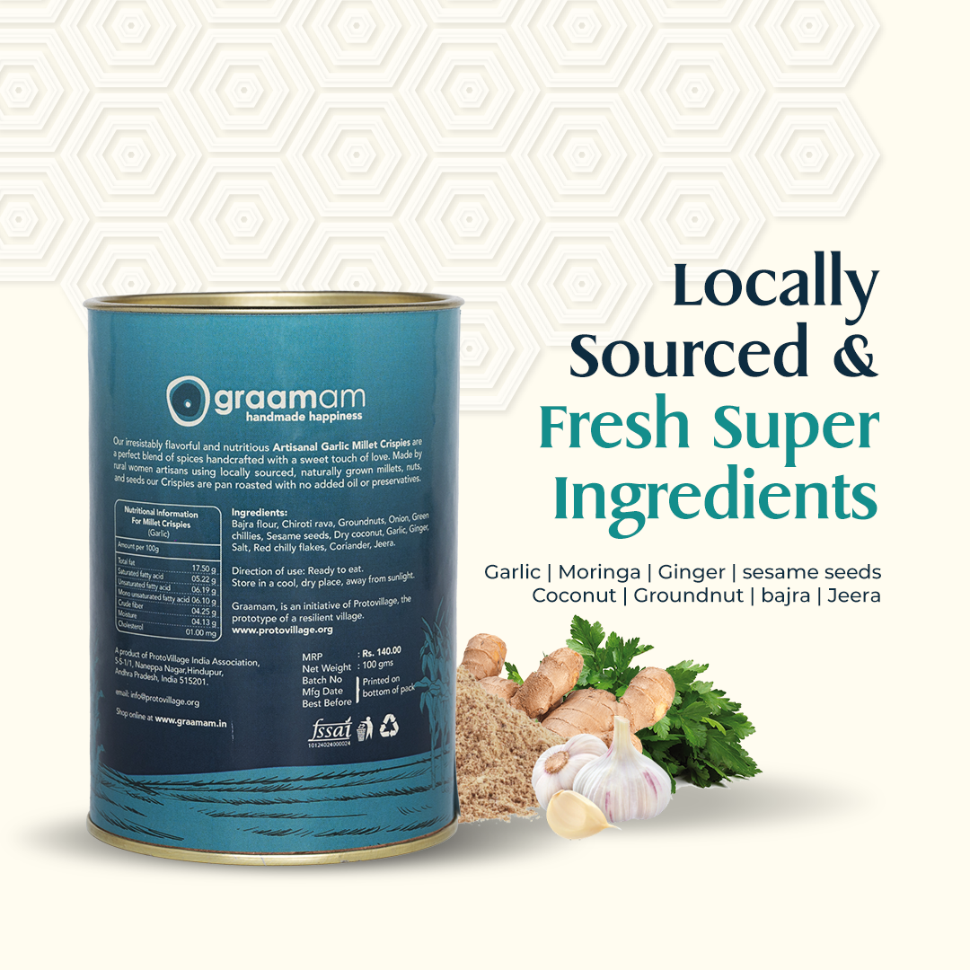 Millet Crispies - Garlic