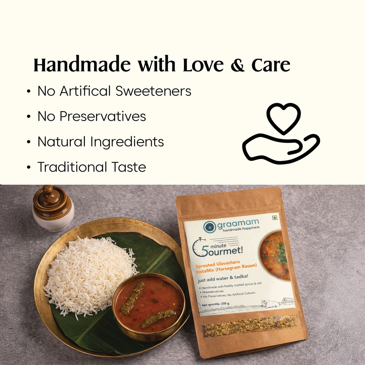 Sprouted Ulavachaaru InstaMix Powder by Graamam, image 3