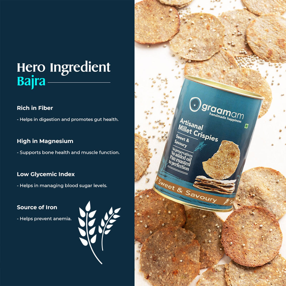 Millet crispies - Classic Sweet by Graamam, image 3