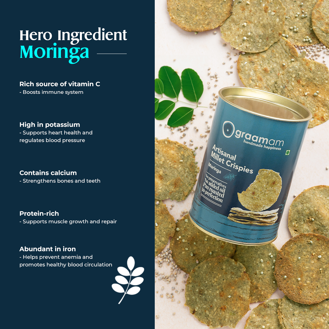 Millet Crispies - Moringa