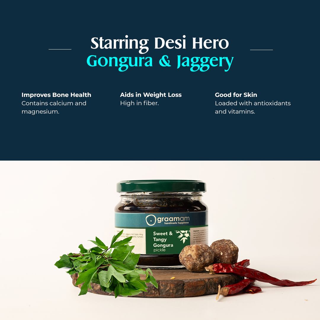 300gm Pickle - Sweet and Tangy Gongura
