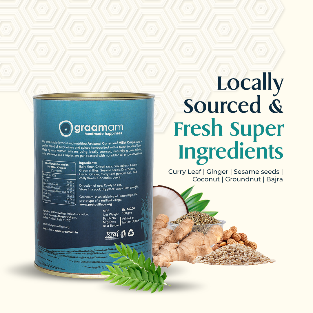 Millet Crispies - Curry Leaf