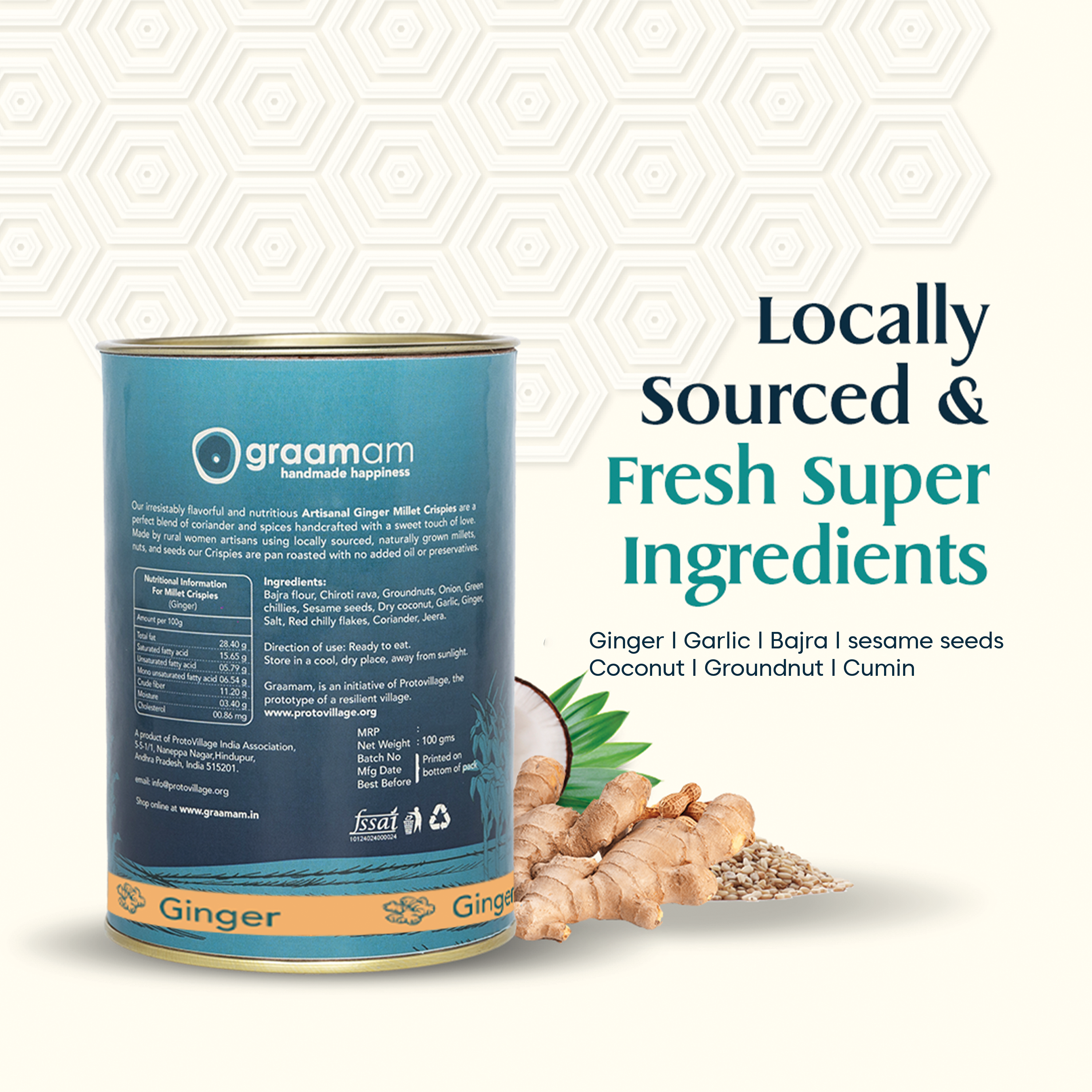 Millet Crispies - Ginger