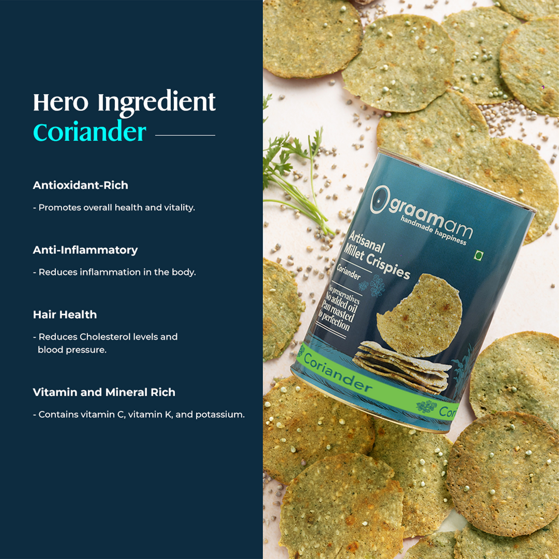 Millet Crispies - Coriander