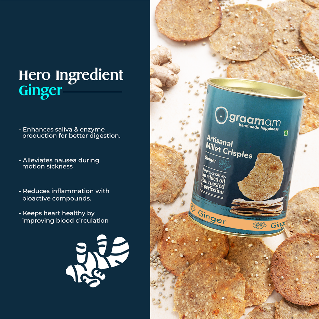 Millet Crispies - Ginger