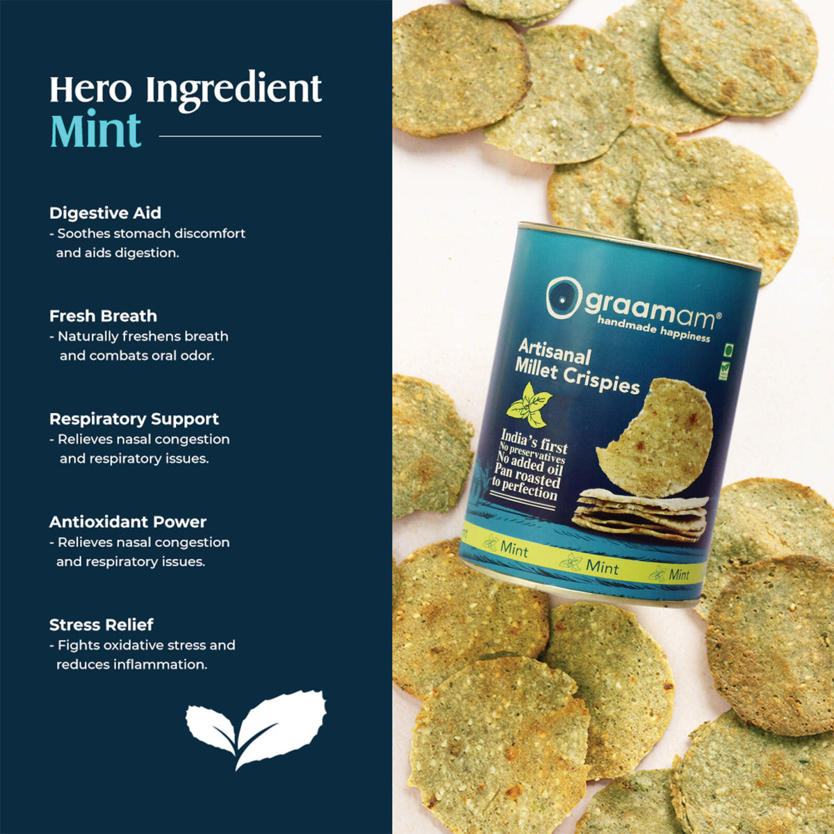 Millet Crispies - Mint